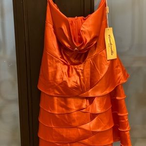 Short Orange dress brand new with tags